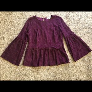 Burgundy Lace Blouse